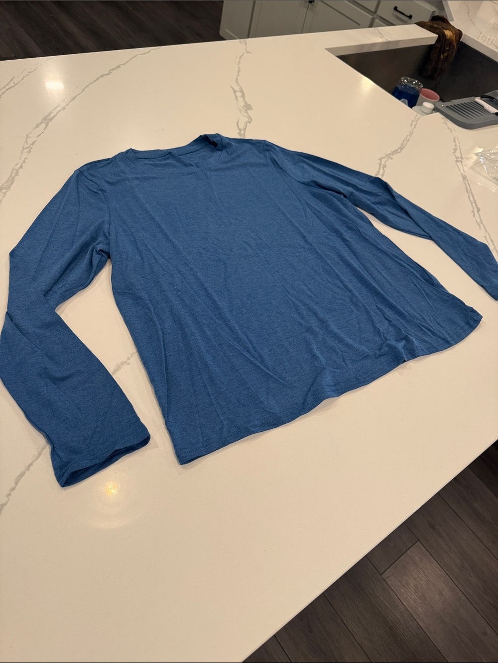 Ativa Men's Long Sleeve Crewneck Shirt - Heather Blue